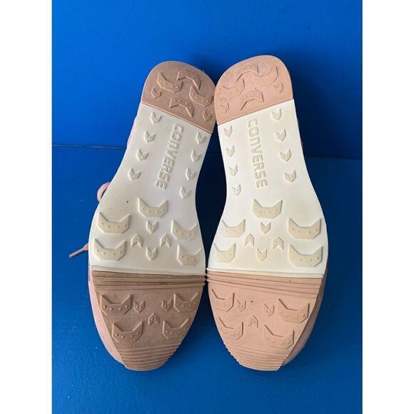 Women’s Pink Suede Converse Tie Sneaker Shoes US 8.5 - Picture 5 of 6
